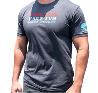 Evike Work Hard Casual Graphic Tee